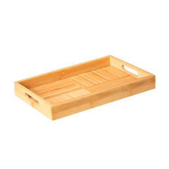 2666 Bandeja Retangular de Bambu com Alça 36×22×4,5cm