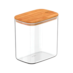 Pote Hermético 1,5L Keep tampa bambu retangular