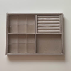 Bandeja G Mista 38x28x3,5cm Forrada Veludo Div Acrilico