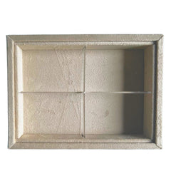 Bandeja P Jóias 4 nicho Acrílico 19x14x3,5cm Forrada Veludo