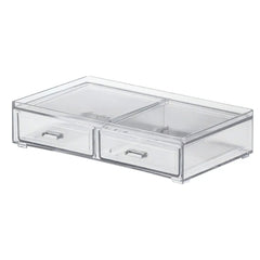1090 Organizador Make 2 Gavetas Empilhavel 5x21,5x12,5cm Cosméticos Elegance com 2 Gavetas
