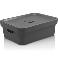 Caixa Organizadora Cube G Baixa c/Tampa Chumbo 16L