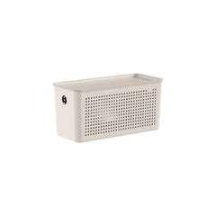 Cesto 6,6L 34x15x14cm c/tampa Flow- Bege