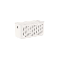 Cesto 6,6L 34x15x14cm c/tampa Flow- Branco
