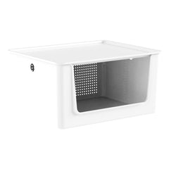 Cesto Flow c/ Abertura Frontal c/Tampa S17,4x L27x P34 cm 16L- Branco