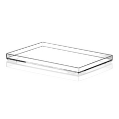 1639 Bandeja P 25x17x2cm Cristal
