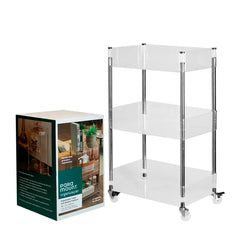 3727 Carrinho Organizador Triplo  c/rodizio 43×14×82cm