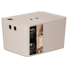 4582 Fly 18Lts 34×26×24 cm Caixa Organizadora c/ tampa Bege