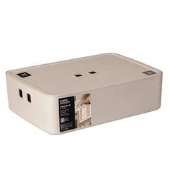 4586 Fly 14Lts 42×31×12cm Caixa Organizadora c/ Tampa Creme